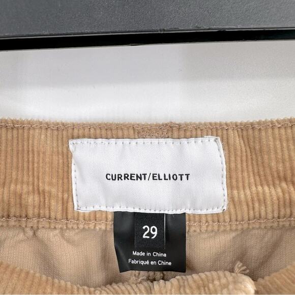 Current/Elliott | High-Waist Stiletto Tan Corduroy Pants Size 29(8) - Picture 6 of 7
